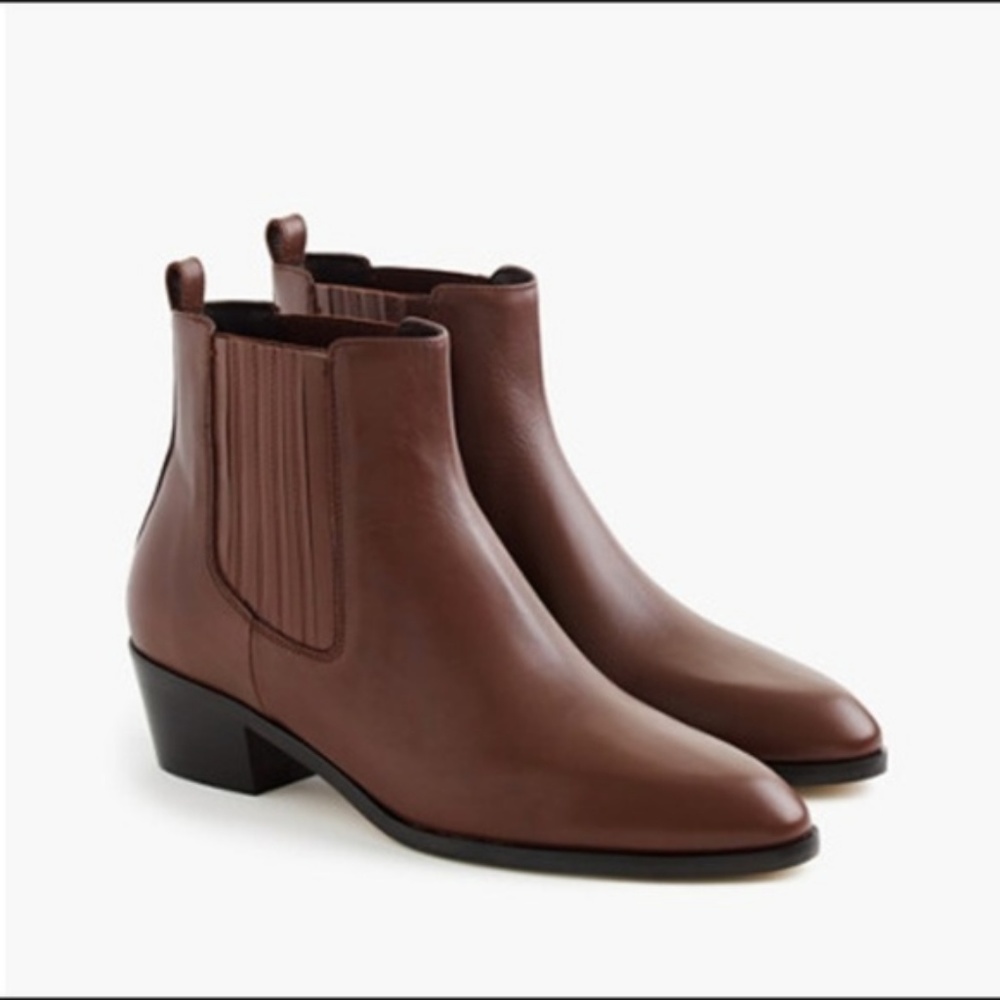 J.Crew Chelsea boots brownstone leather size 6